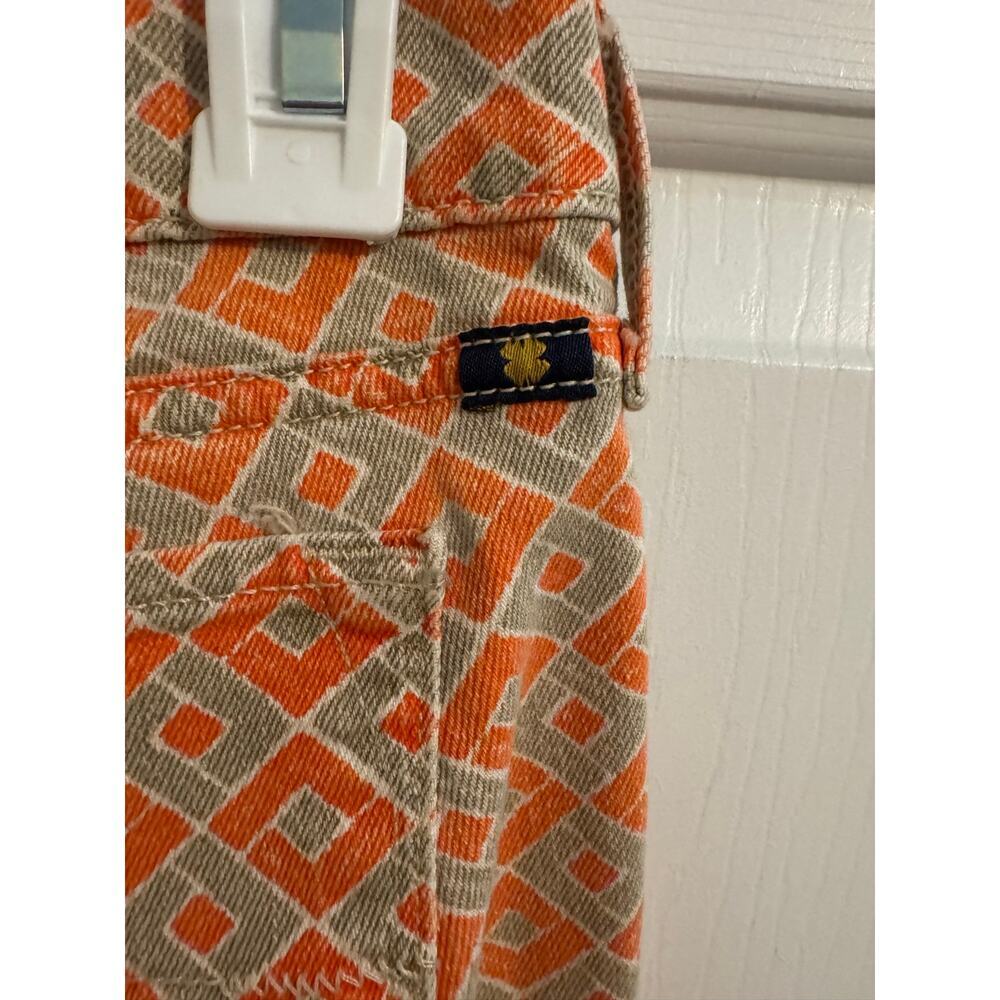 Lucky Brand Charlie Capri pants Orange Geometric Size 0/25 - Picture 4 of 9